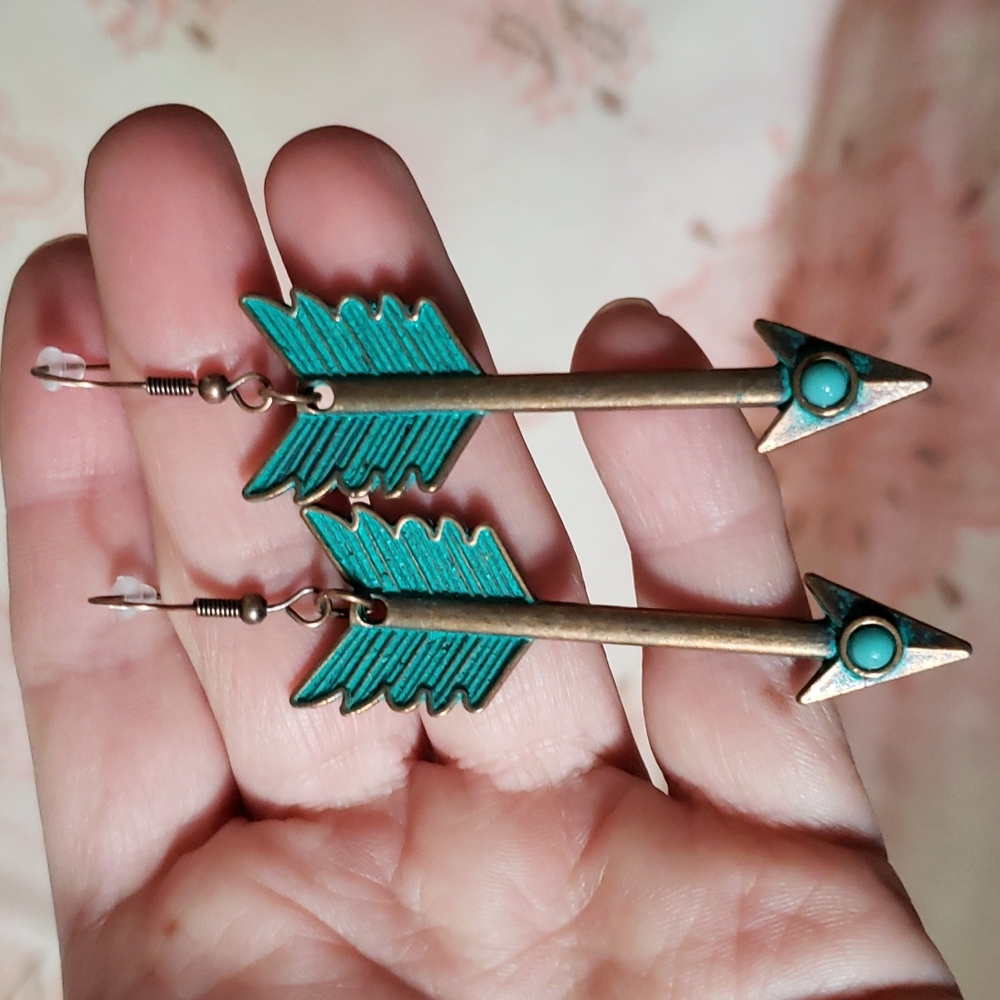 (B) Arrow Earrings Southwestern Western Native American Flechas Boho Cowgirl - Picture 1 of 14